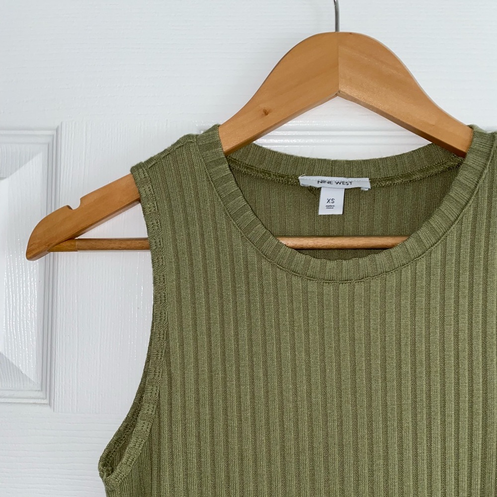 NineWest Olive Green MIDI Dress